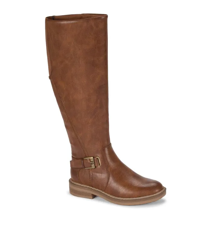 Women Baretraps Knee High Boots Autumn Riding Boot Cognac