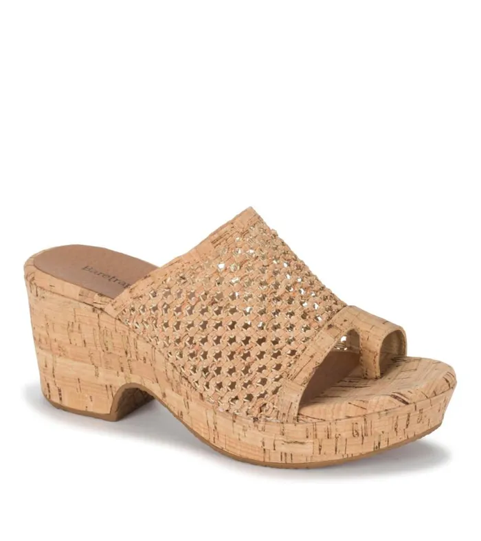 Women Baretraps Slides and Slip On Sandals Bethie Wedge Sandal Natural Cork