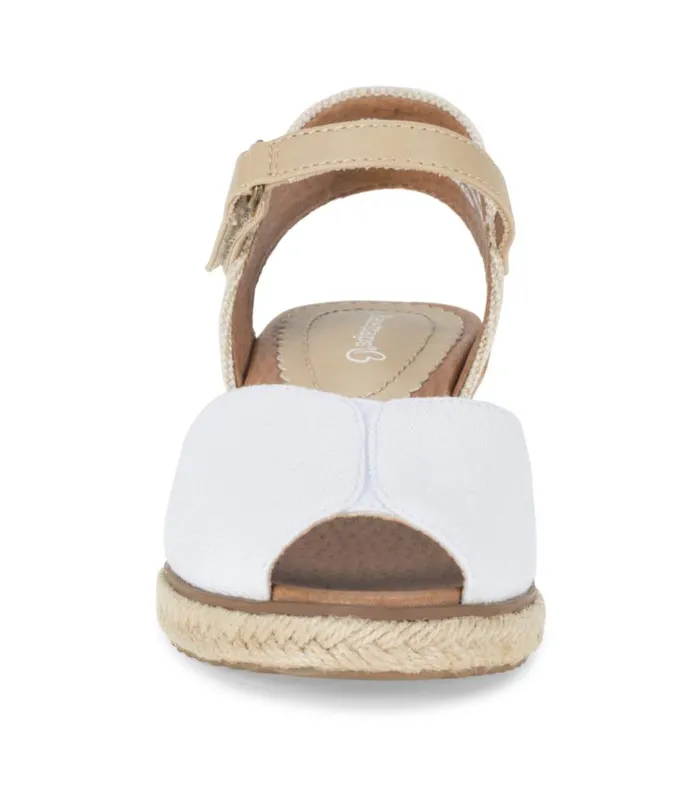 Women Baretraps Wedge Sandals Odetta Espadrille Wedge Sandal White Canvas Women Baretraps Wedge Sandals Odetta Espadrille Wedge Sandal White Canvas