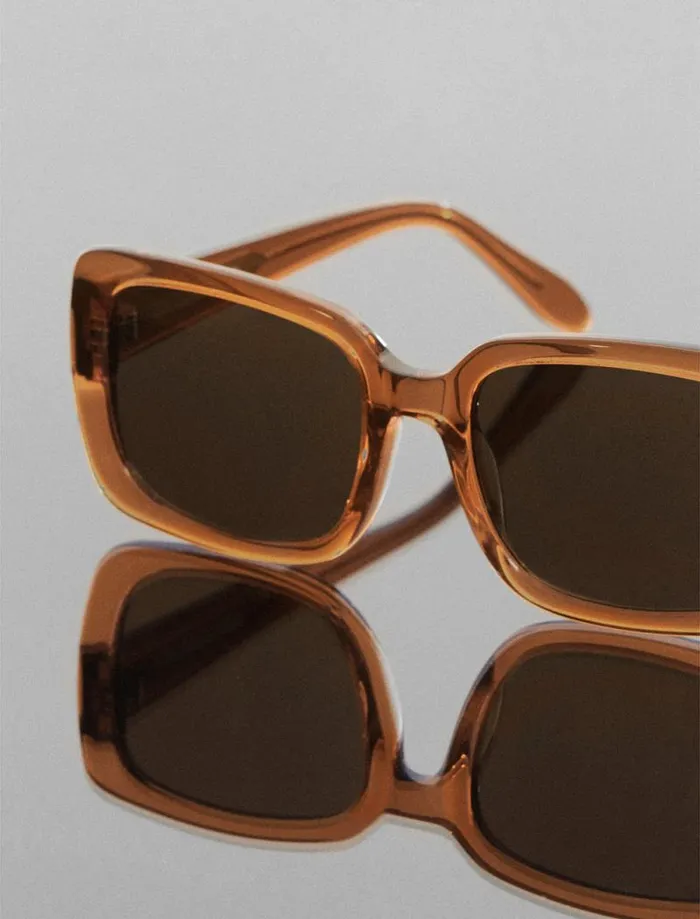 Women BCBG Sunglasses 1982 Rectangle Sunglasses Apricot