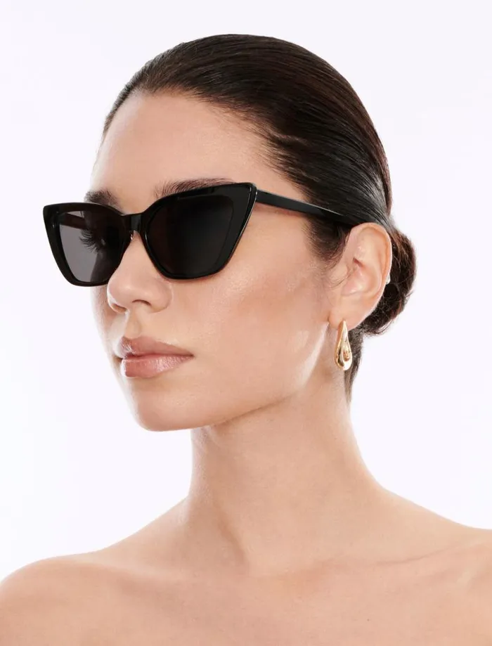 Women BCBG Sunglasses Kendall Cat Eye Sunglasses Black