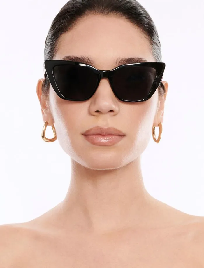 Women BCBG Sunglasses Kendall Cat Eye Sunglasses Black