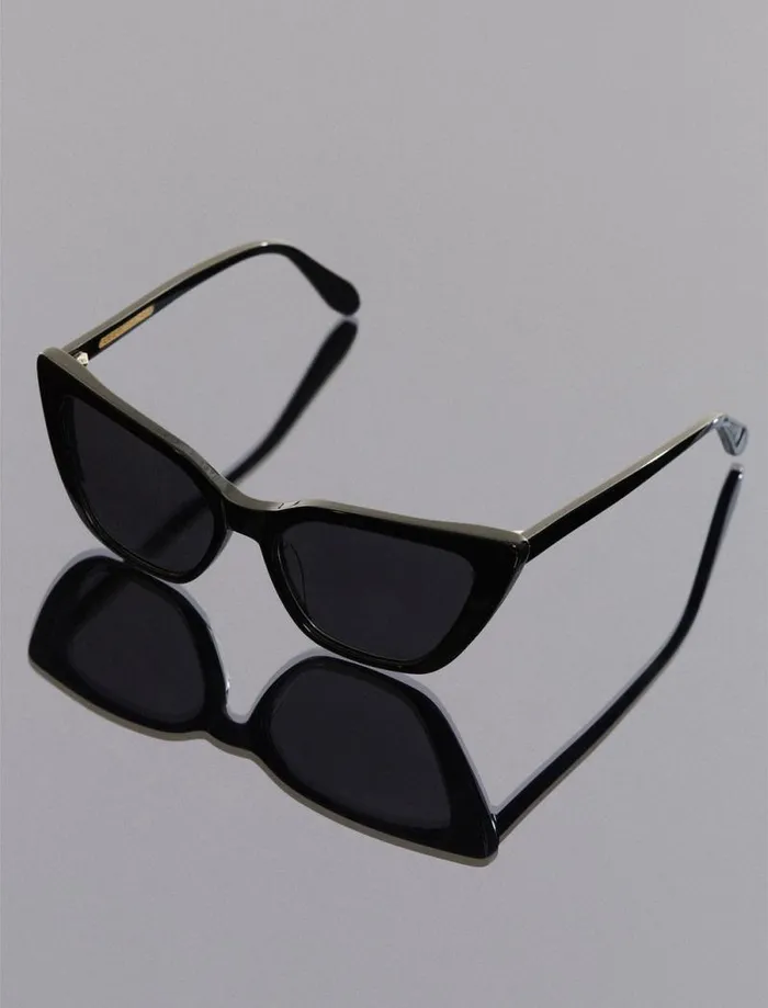 Women BCBG Sunglasses Kendall Cat Eye Sunglasses Black