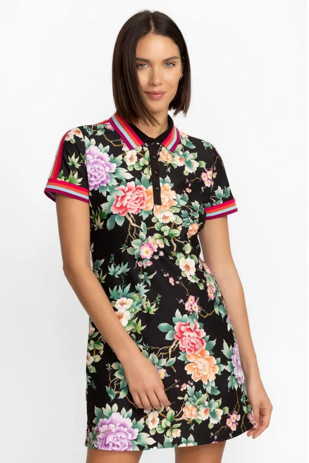 Women BEE ACTIVE POLO GOLF DRESS Le Jardin Scarf Print Johnny Was Active