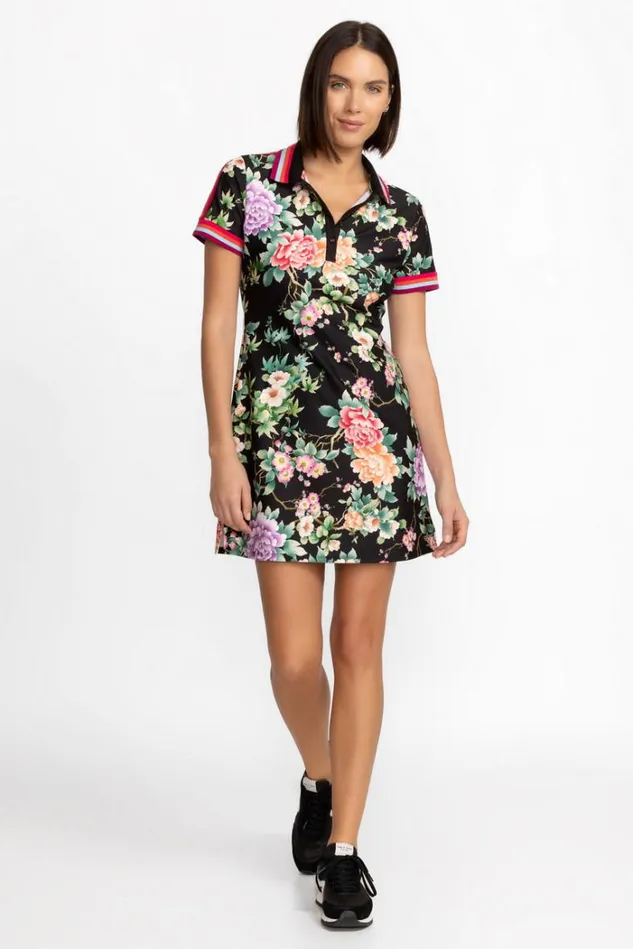 Women BEE ACTIVE POLO GOLF DRESS Le Jardin Scarf Print Johnny Was Active Women BEE ACTIVE POLO GOLF DRESS Le Jardin Scarf Print Johnny Was Active