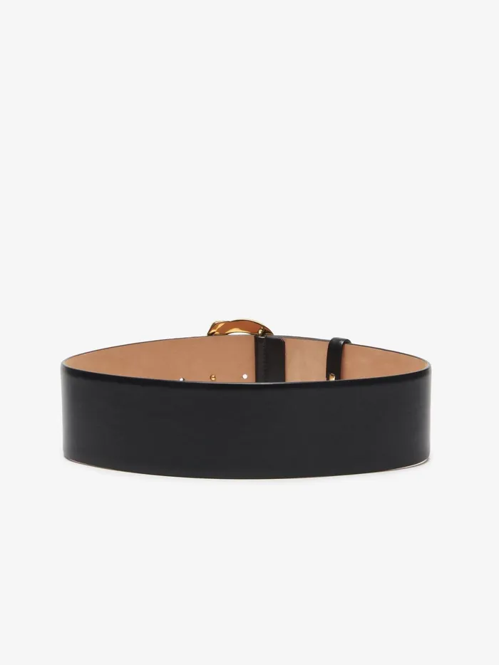 Women Belts Alexander McQueen Snake Waist Belt Black