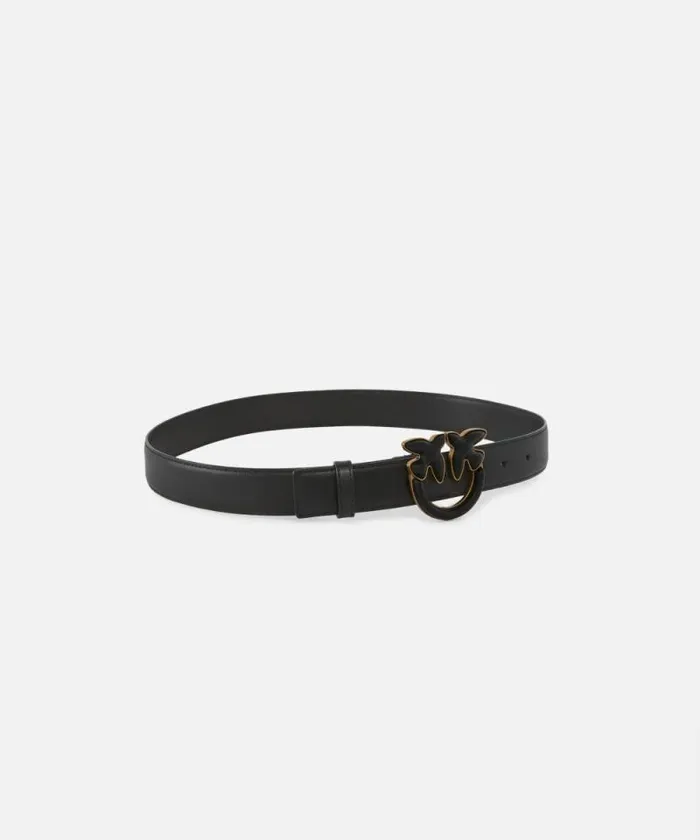 Women Belts Pinko Belt With Leathercovered Buckle 3 Cm Blackantique Gold Women Belts Pinko Belt With Leathercovered Buckle 3 Cm Blackantique Gold