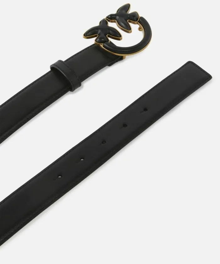 Women Belts Pinko Belt With Leathercovered Buckle 3 Cm Blackantique Gold Women Belts Pinko Belt With Leathercovered Buckle 3 Cm Blackantique Gold