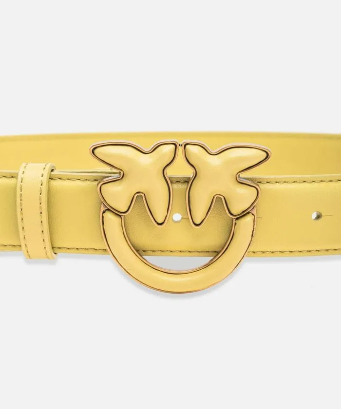 Women Belts Pinko Belt With Leathercovered Buckle 3 Cm Limeantiquegold Women Belts Pinko Belt With Leathercovered Buckle 3 Cm Limeantiquegold