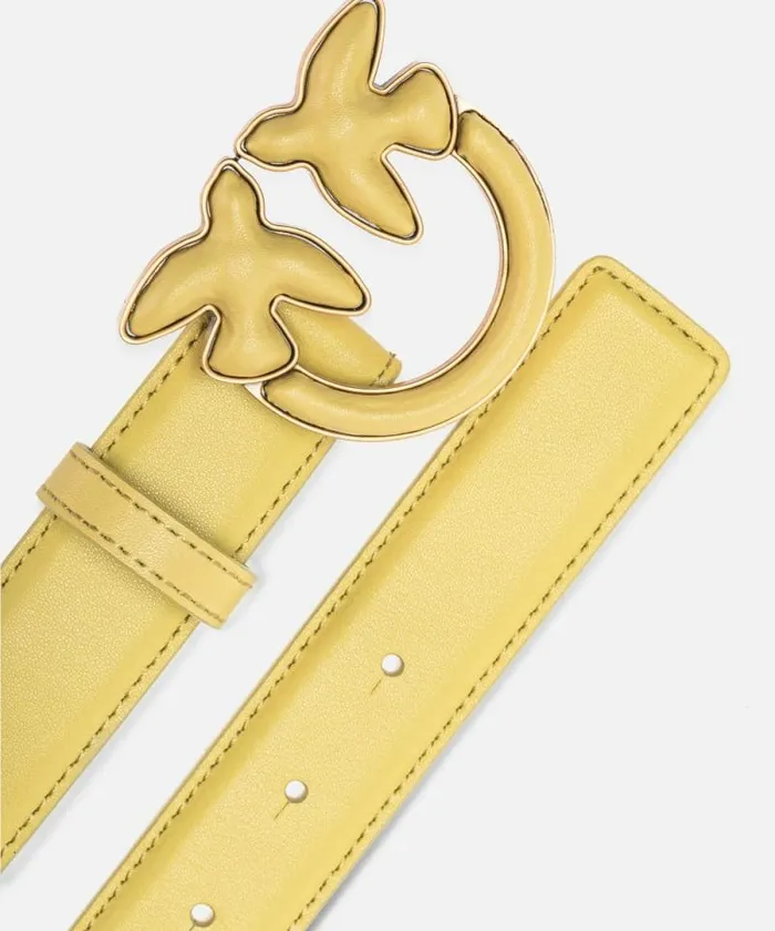 Women Belts Pinko Belt With Leathercovered Buckle 3 Cm Limeantiquegold Women Belts Pinko Belt With Leathercovered Buckle 3 Cm Limeantiquegold