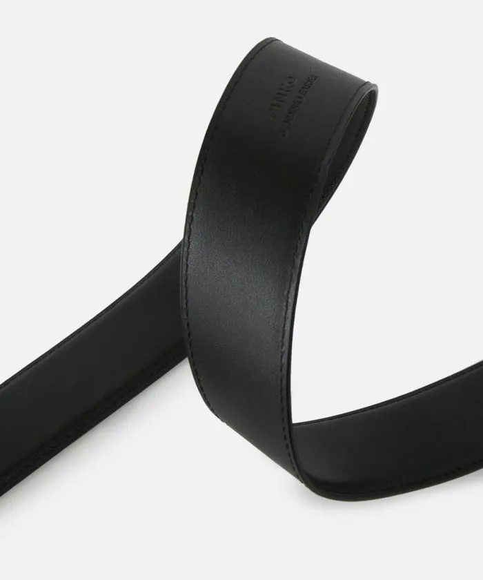 Women Belts Pinko Love Birds High Leather Belt 4cm Blackold Silver Women Belts Pinko Love Birds High Leather Belt 4cm Blackold Silver