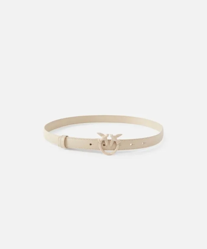 Women Belts Pinko Thin Colourblock Love Birds Leather Belt 2cm Beigesmoke Grey Colour Block Women Belts Pinko Thin Colourblock Love Birds Leather Belt 2cm Beigesmoke Grey Colour Block