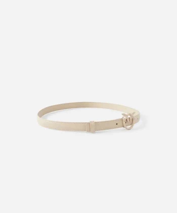 Women Belts Pinko Thin Colourblock Love Birds Leather Belt 2cm Beigesmoke Grey Colour Block Women Belts Pinko Thin Colourblock Love Birds Leather Belt 2cm Beigesmoke Grey Colour Block