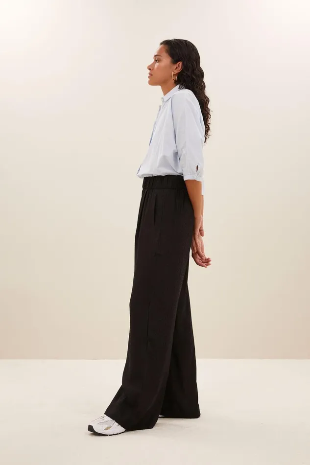 Women Benji Jacquard Pants Black Bybar Trousers