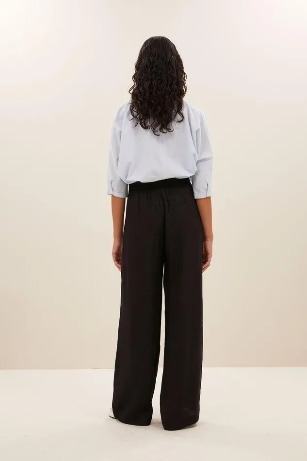 Women Benji Jacquard Pants Black Bybar Trousers
