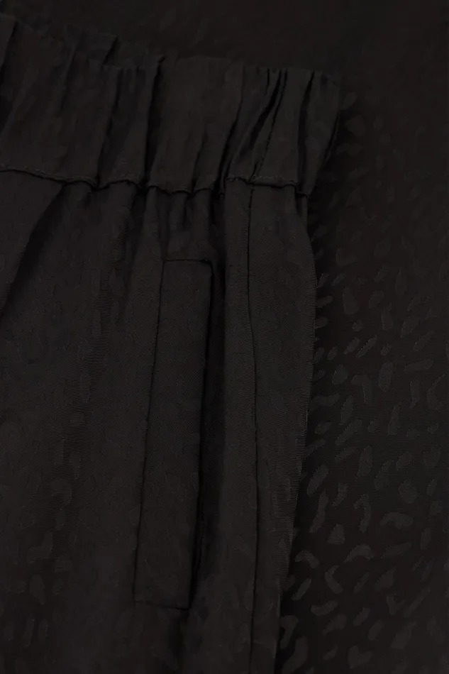 Women Benji Jacquard Pants Black Bybar Trousers