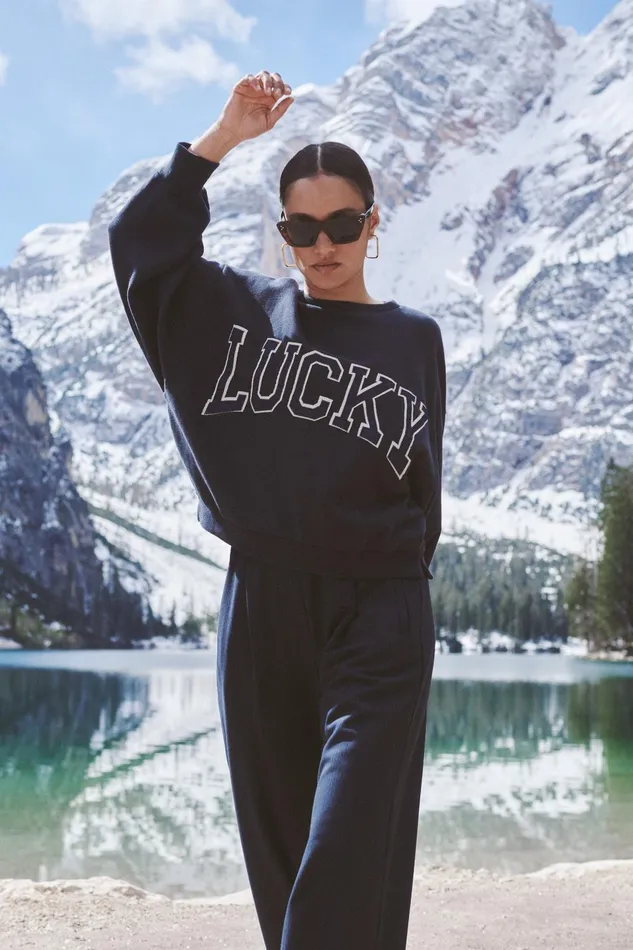 Women Bibi Patchwork Sweater Midnight Bybar Sweaters