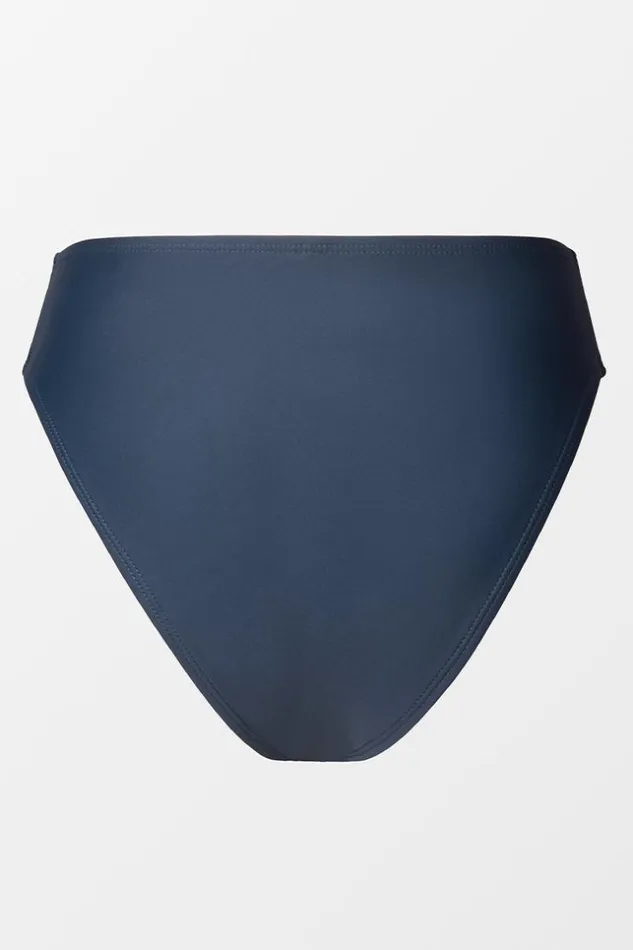 Women Bikini Bottoms Cupshe Omniscient Solid Cheeky High Waist Bikini Bottom Navy