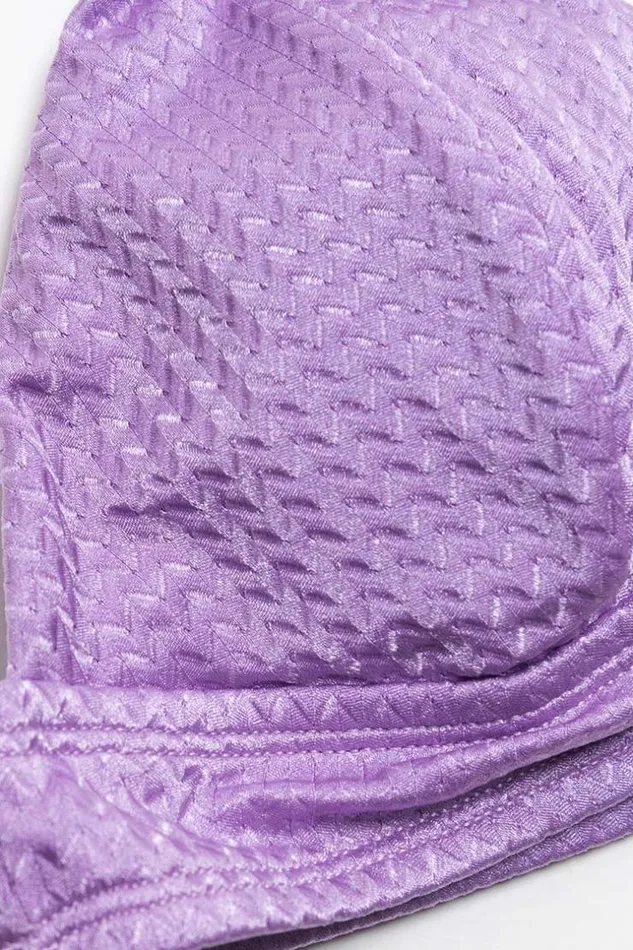 Women Bikini Sets Cupshe Amiya Purple Vneck Criss Cross High Waisted Bikini Purple