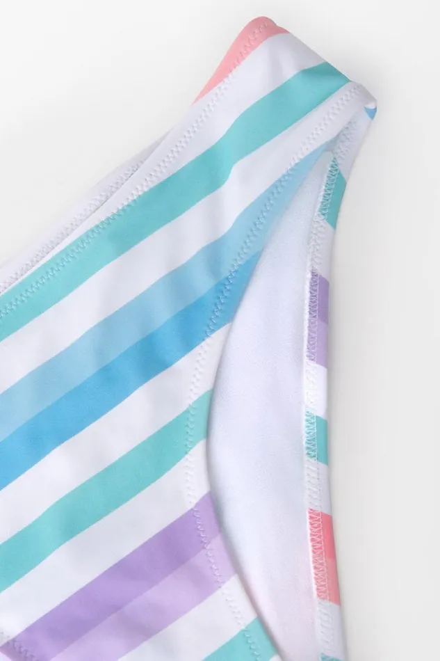 Women Bikini Sets Cupshe Bright Lights Stripe Tall Tri Midkini And Classic Hipster Set Multicolor