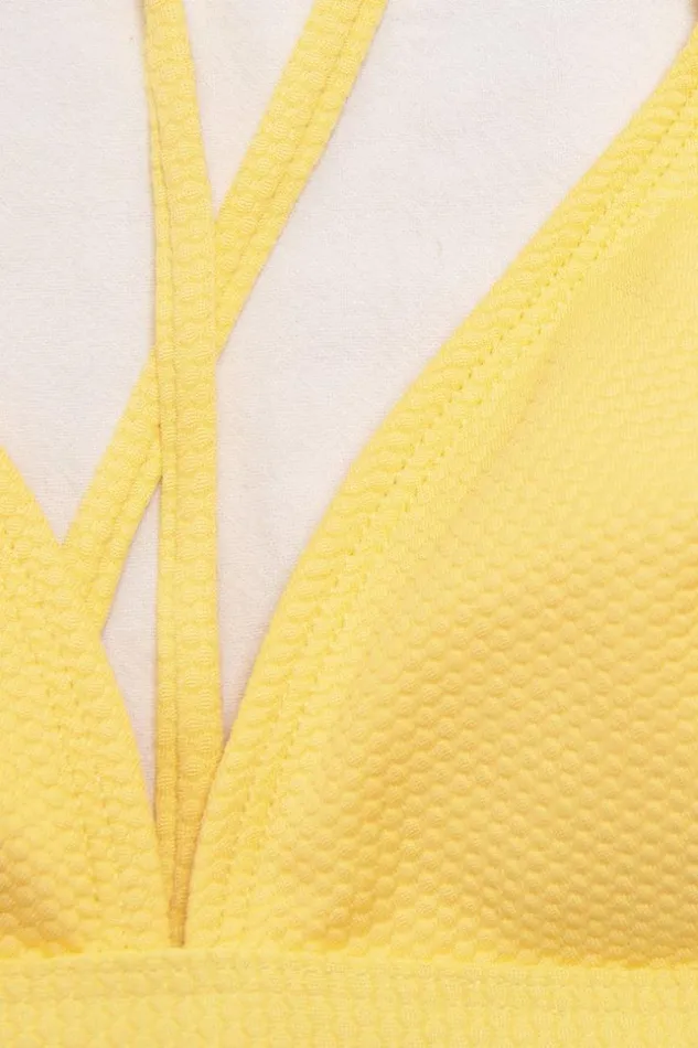 Women Bikini Sets Cupshe Seaside Holiday Banded Bralette And Hipster Bikini Set Yellow