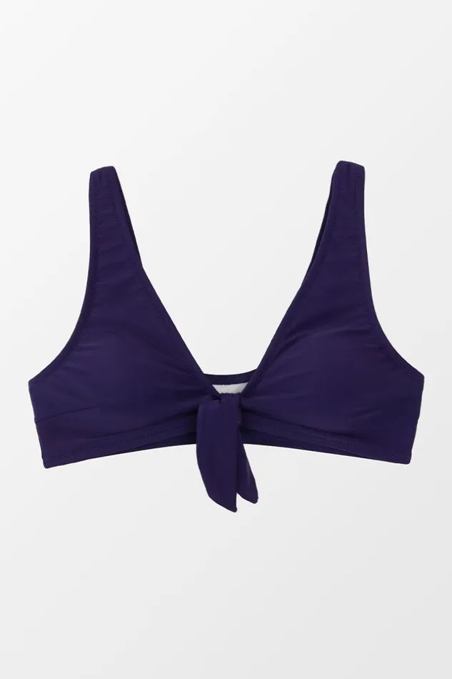Women Bikini Tops Cupshe Alia Navy Knotted Bikini Tank Top Navy