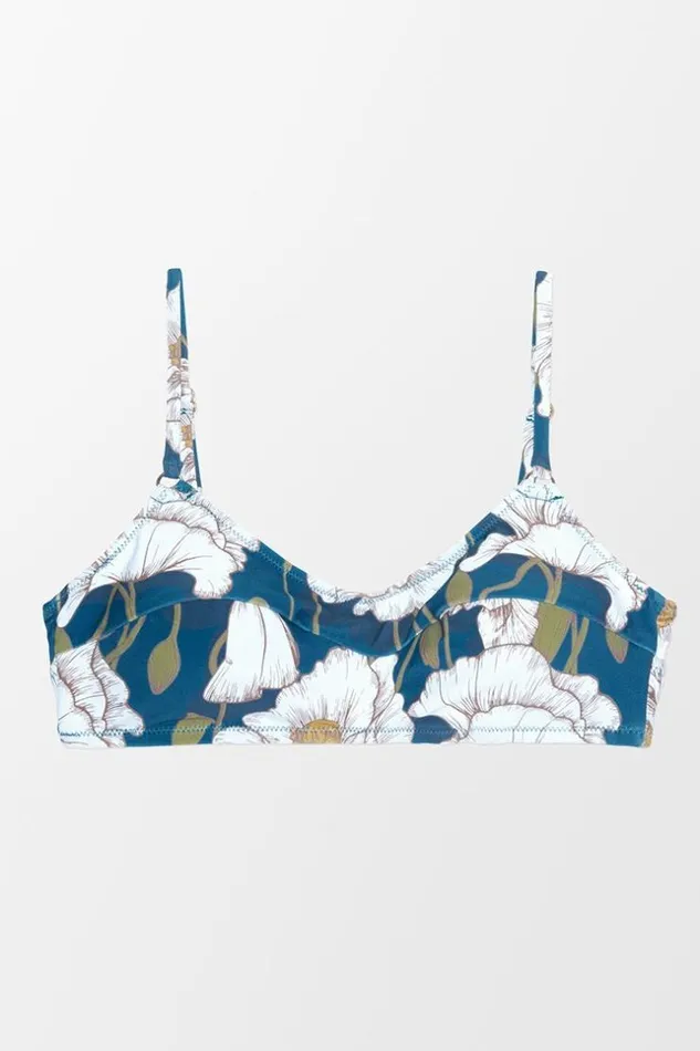 Women Bikini Tops Cupshe Tayler Floral Back Hook Bikini Top Multicolor