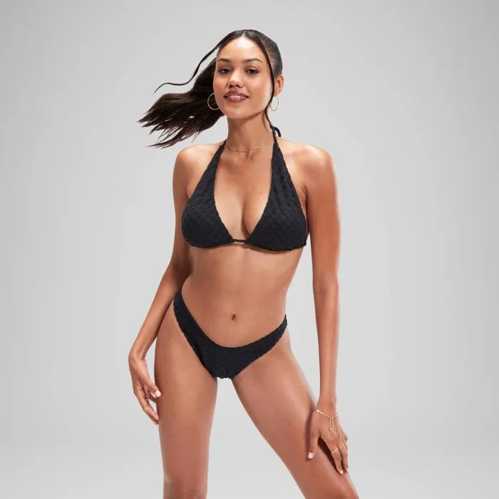 Women Bikinis and Tankinis Speedo FLU3NTE Terry Triange Bikini Top Grey