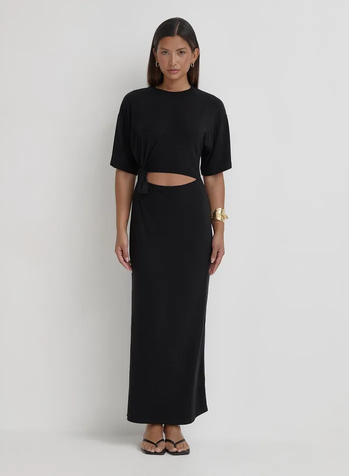 Women Black Cut Out Maxi Dress Summer 4th and Reckless Dresses
