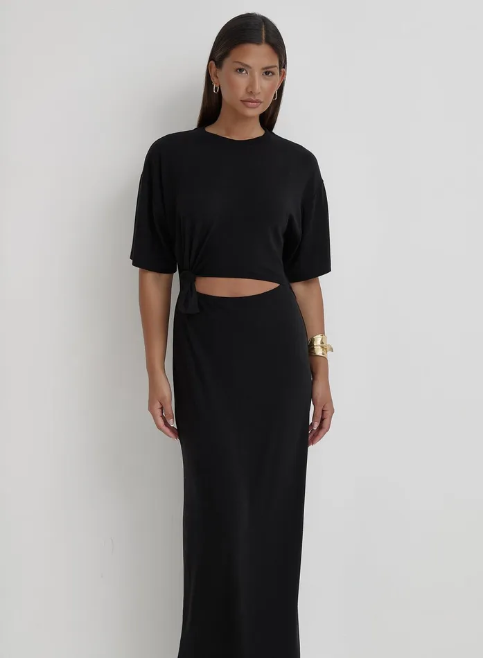Women Black Cut Out Maxi Dress Summer 4th and Reckless Dresses