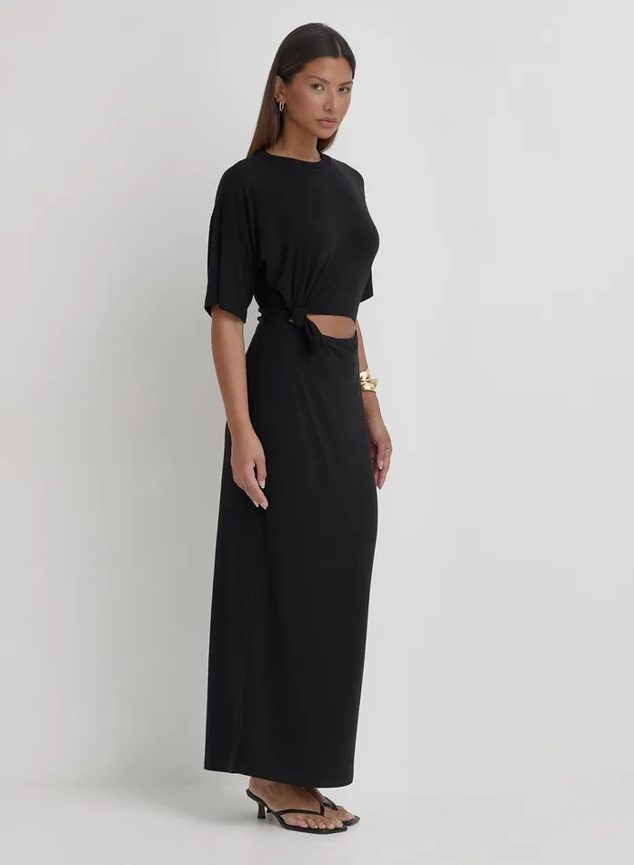Women Black Cut Out Maxi Dress Summer 4th and Reckless Dresses