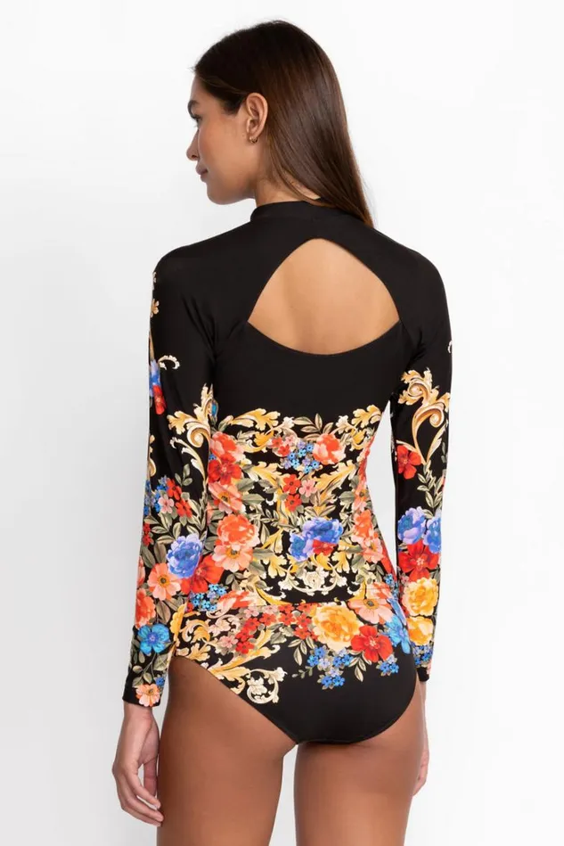 Women BLACK ROYAL CUT OUT BACK SURF SHIRT Multi Johnny Was Swim and Resort Women BLACK ROYAL CUT OUT BACK SURF SHIRT Multi Johnny Was Swim and Resort