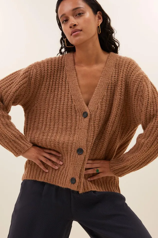 Women Bobbi Cardigan Camel Bybar Cardigans