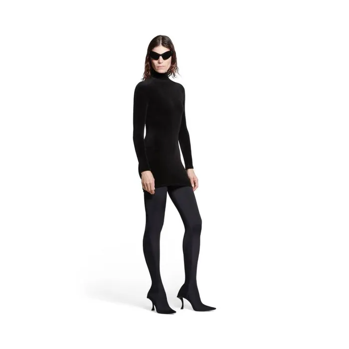 Women Boots and Ankle Boots Balenciaga Hourglass 100mm Overtheknee Boot In Black