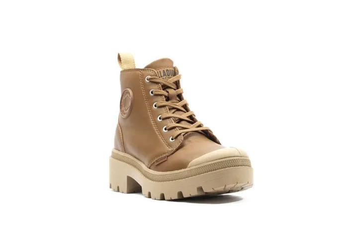 Women Boots PALLADIUM PALLABASE LEATHER Dear Brown Women Boots PALLADIUM PALLABASE LEATHER Dear Brown