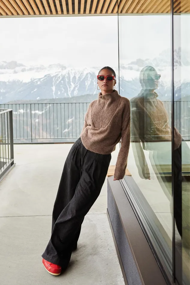 Women Boxy Beau Pullover Biscuit Bybar Pullovers