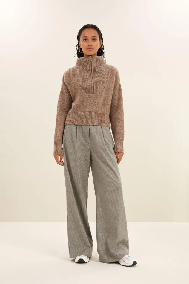 Women Boxy Beau Pullover Biscuit Bybar Pullovers