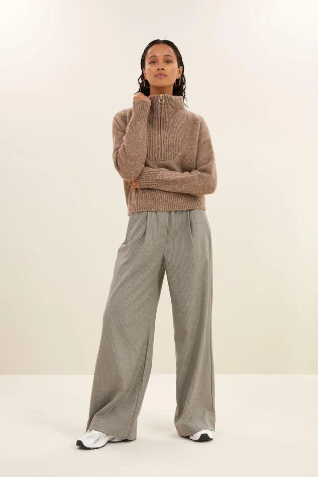 Women Boxy Beau Pullover Biscuit Bybar Pullovers