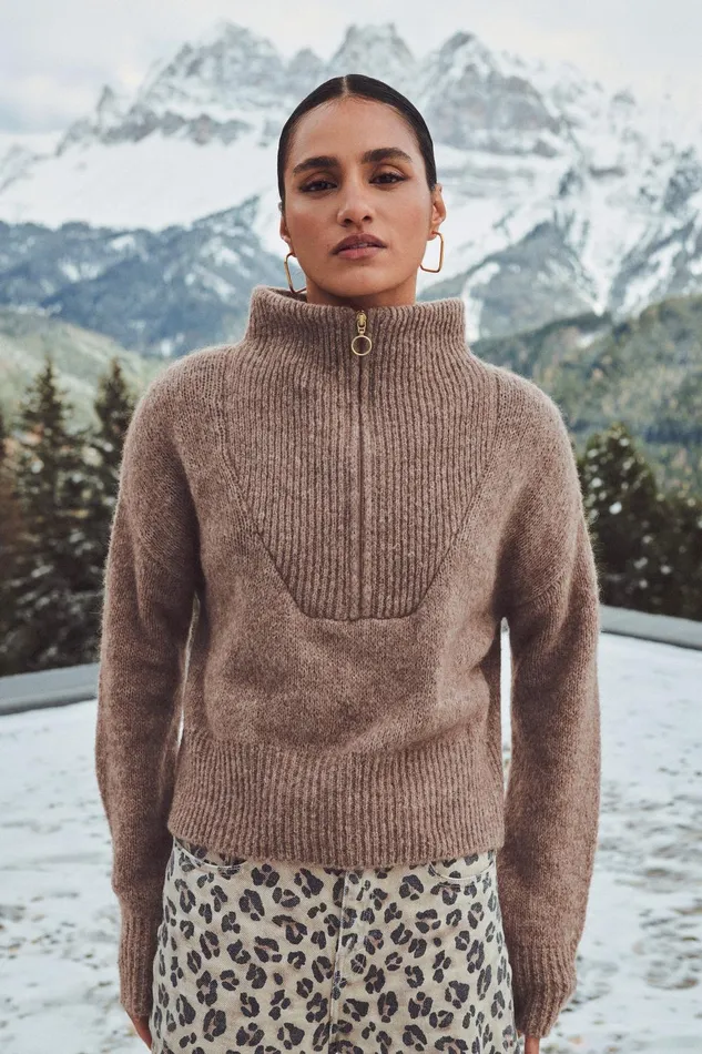 Women Boxy Beau Pullover Biscuit Bybar Pullovers