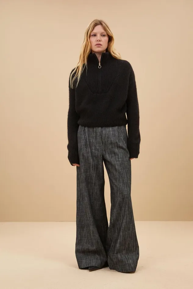 Women Boxy Beau Pullover Black Bybar Pullovers