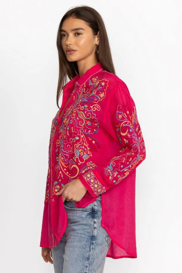 Women CACHEMIRE TUNIC Ultra Pink Johnny Was Tops Women CACHEMIRE TUNIC Ultra Pink Johnny Was Tops