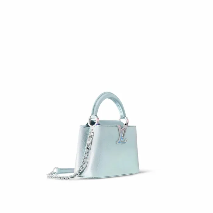 Women Capucines Bag Louis Vuitton Louis Vuitton M23289 LV SKI Capucines Mini Blue Glacier 8211 Louis Vuitton Handbag Store