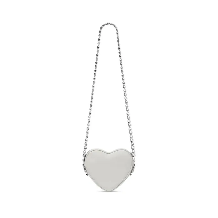 Women Chain Bags Balenciaga Le Cagole Heart Mini Bag In Optic White