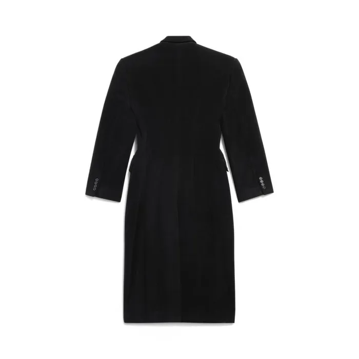Women Coats and Jackets Balenciaga Cinched Coat In Black