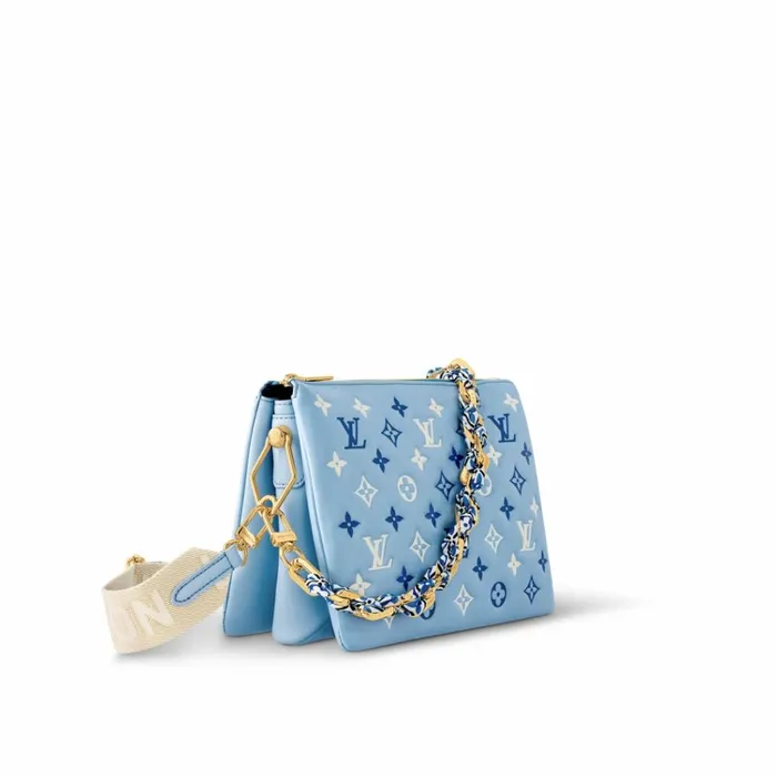 Women Coussin Bag Louis Vuitton Louis Vuitton M22953 Coussin PM Blue 8211 Louis Vuitton Handbag Store