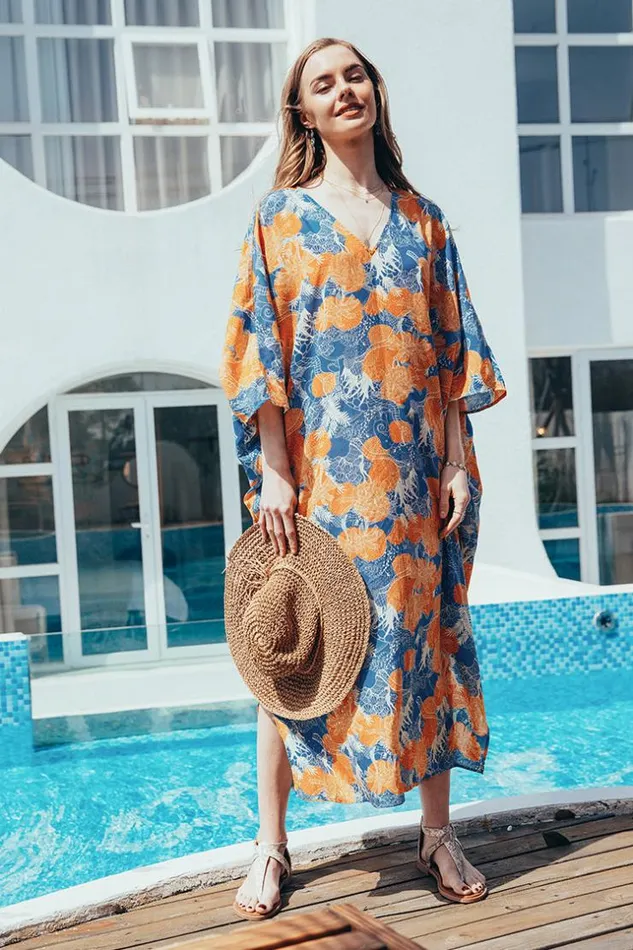 Women Cover Up Dresses Cupshe Aquarius Vneck Irregular Hem Cover Up Multicolor