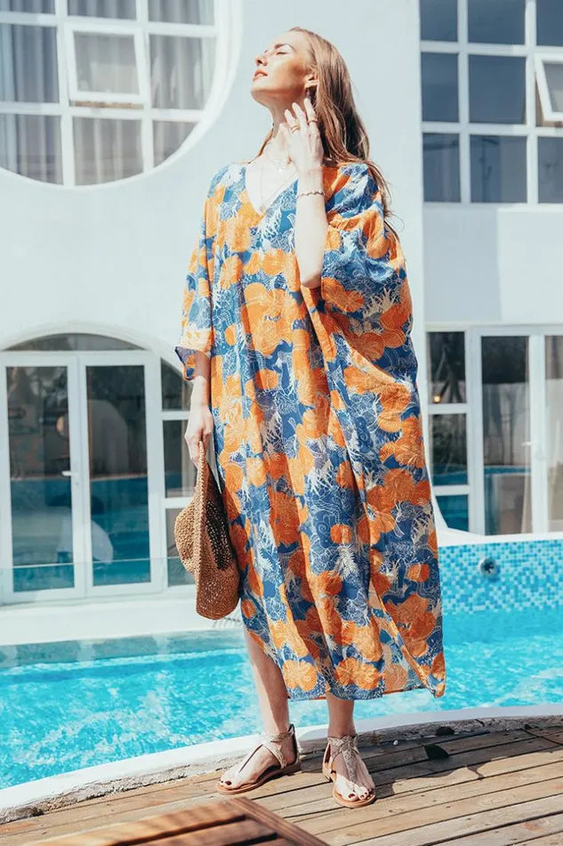 Women Cover Up Dresses Cupshe Aquarius Vneck Irregular Hem Cover Up Multicolor