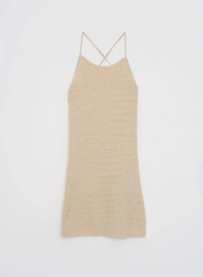 Women Cream Crochet Mini Dress Sylvie 4th and Reckless Dresses