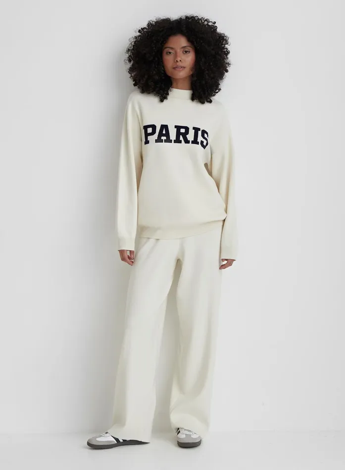 Women Cream Knitted Paris Jumper Avery 4th and Reckless Knitwear