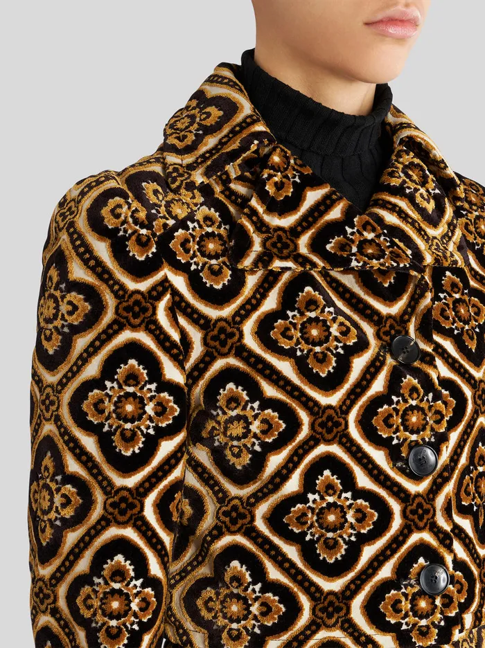 Women Cropped Velvet Jacket Etro Jackets